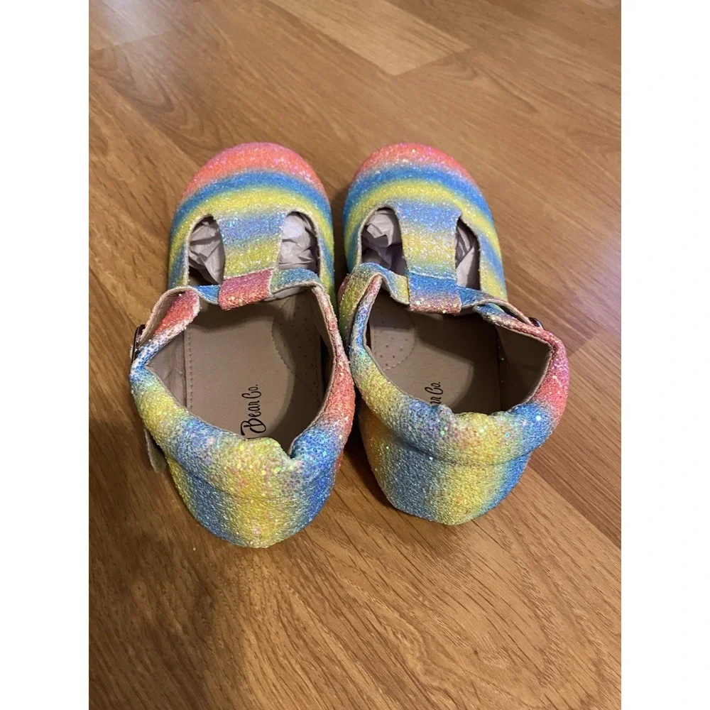 Brand‎ New A Bear Co Girls Sparkle Slip On Shoe Birkenstock Like Look Size 3